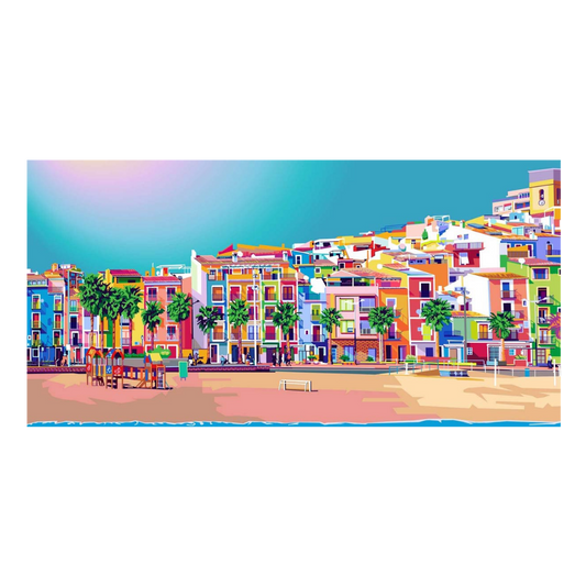 La Villa Old Town vist i pop art-stil av kunstner Tendart. 