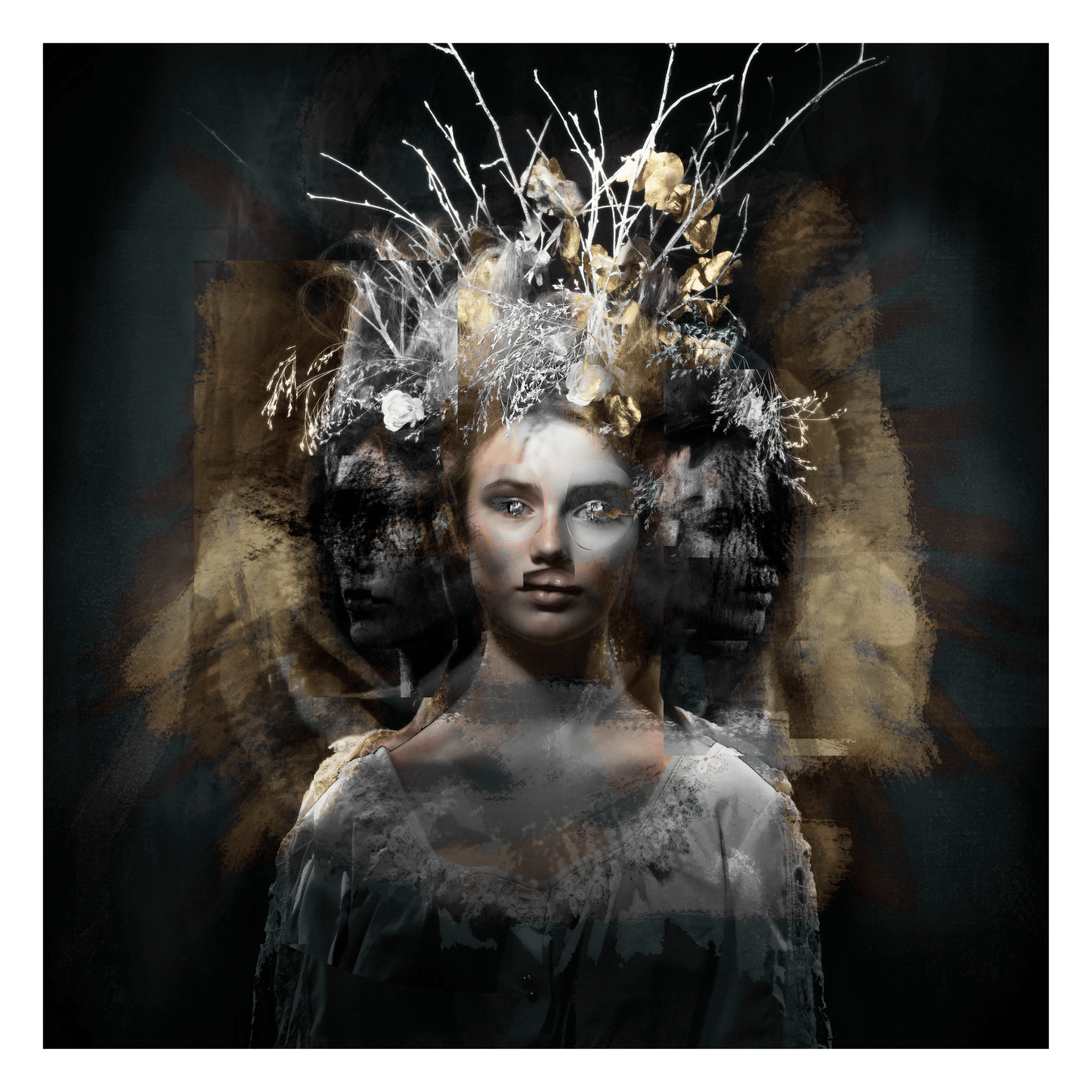 Bilde av "The Many Faces of Silence" – kunstverk av Eline Madsen laget av Eline Madsen, popart kunst fra Galleri2b