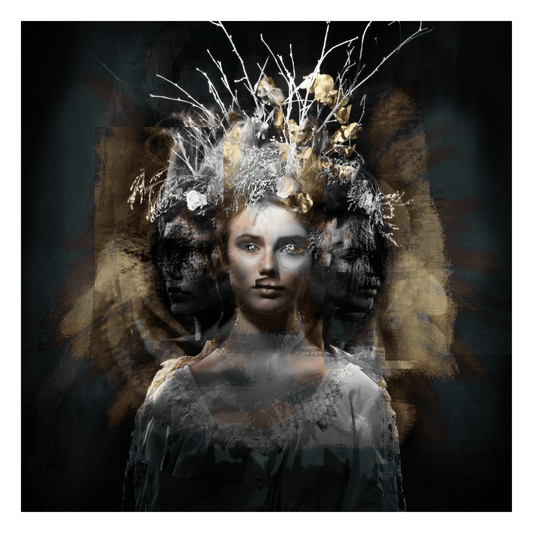 Bilde av "The Many Faces of Silence" – kunstverk av Eline Madsen laget av Eline Madsen, popart kunst fra Galleri2b