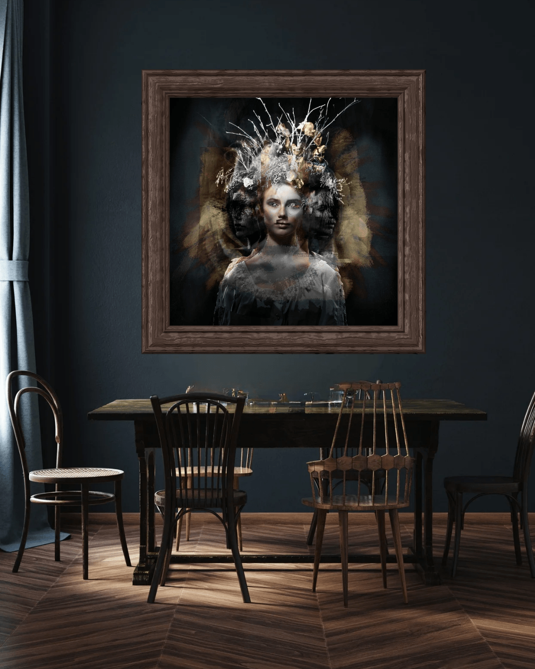 Bilde av "The Many Faces of Silence" – kunstverk av Eline Madsen laget av Eline Madsen, popart kunst fra Galleri2b