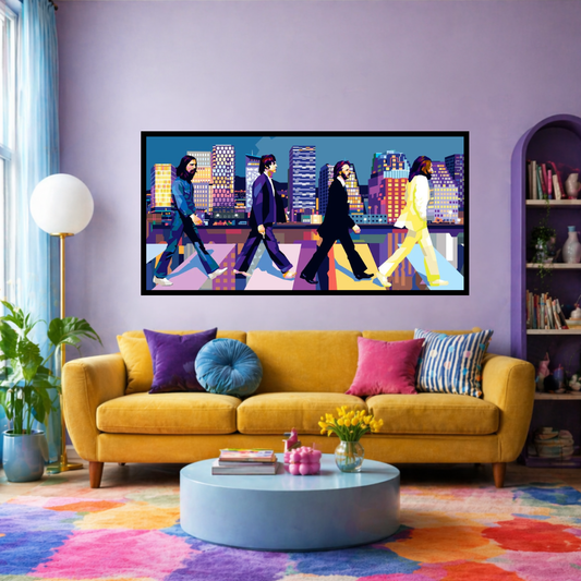 Bilde av Torbjørn Endrerud "Abbey Code" Trykk på lerret laget av Torbjørn Endrerud, popart kunst fra Galleri2b