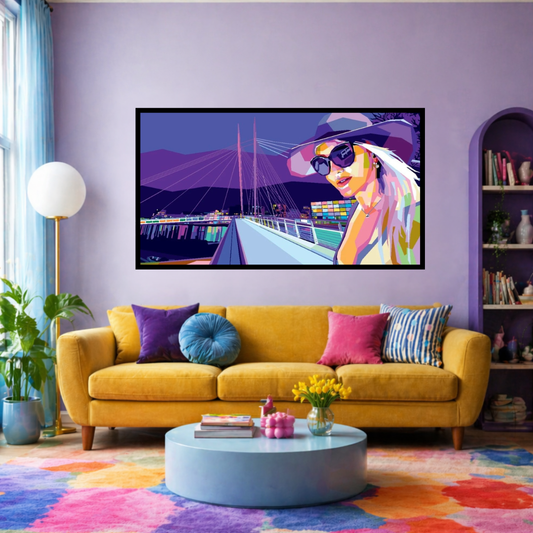 Bilde av Torbjørn Endrerud "When I Get Home" Ypsilon broen laget av Torbjørn Endrerud, popart kunst fra Galleri2b