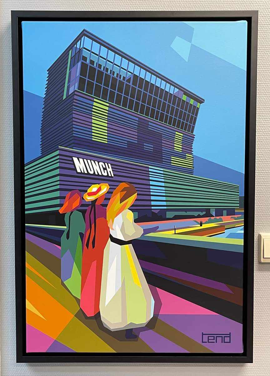 Bilde av Torbjørn Endrerud "The Girls On The Bridge" laget av Torbjørn Endrerud, popart kunst fra Galleri2b