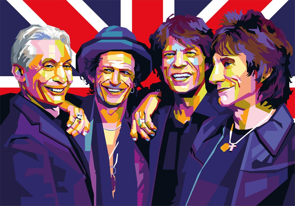 Bilde av Torbjørn Endrerud "The Rolling Stones" laget av Torbjørn Endrerud, popart kunst fra Galleri2b