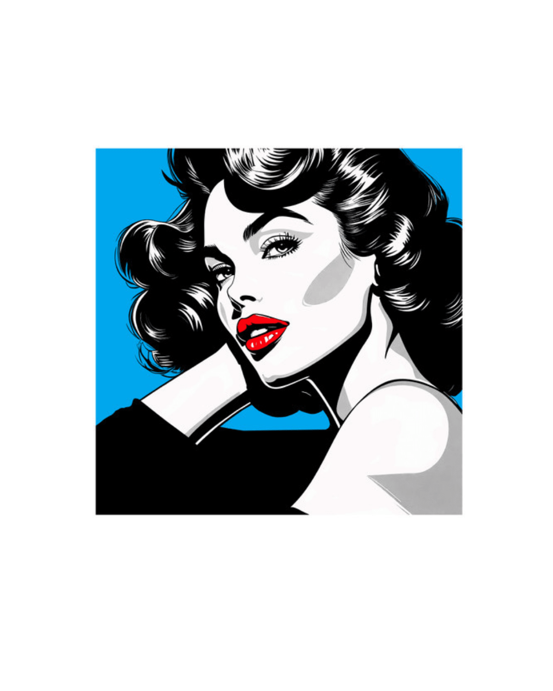 Bilde av Tunstrøm - Demure Blue Edition laget av Tunstrøm, popart kunst fra Galleri2b