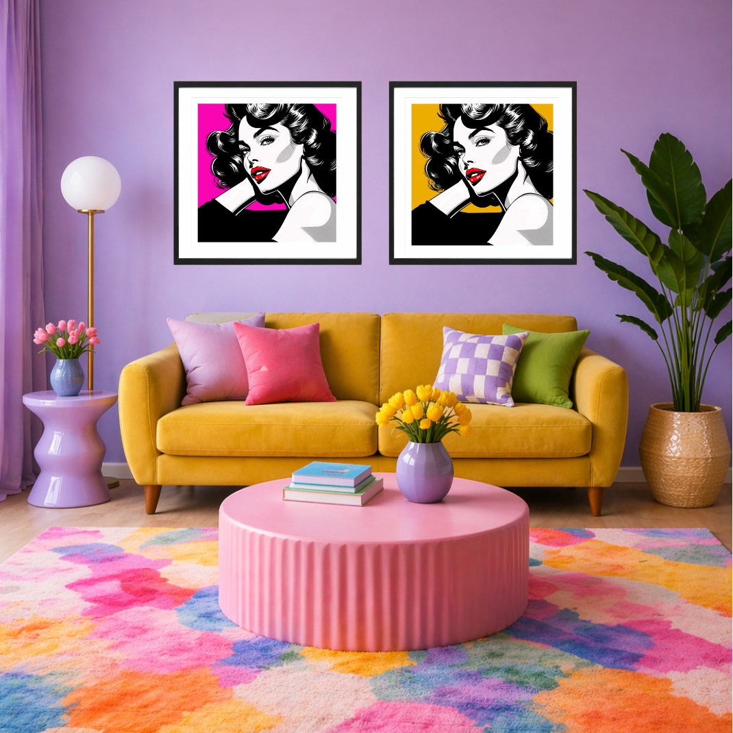 Bilde av Tunstrøm - Demure Pink Edition laget av Tunstrøm, popart kunst fra Galleri2b