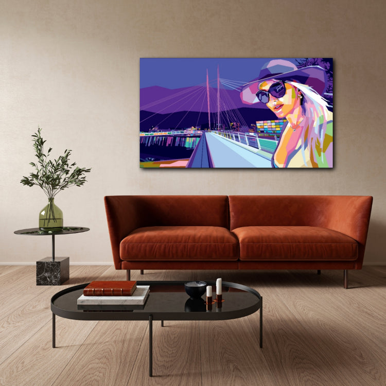 Ypsilon broen,Torbjørn Endrerud "When I Get Home" Tendert, Fineart, Stort maleri, store malerier, kunsttrykk, billedkunstner, popart, Boligmesse, Boligmesse Hellerudsletta, drammen