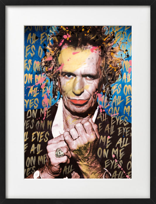 Fru Bugge "Keith Richards" Alle eyes on me, Kunsttrykk, Poppet, Boligmesse, Boligmesse Hellerudsletta, Popart, bryllupsgave, kunst i gave, Fineart