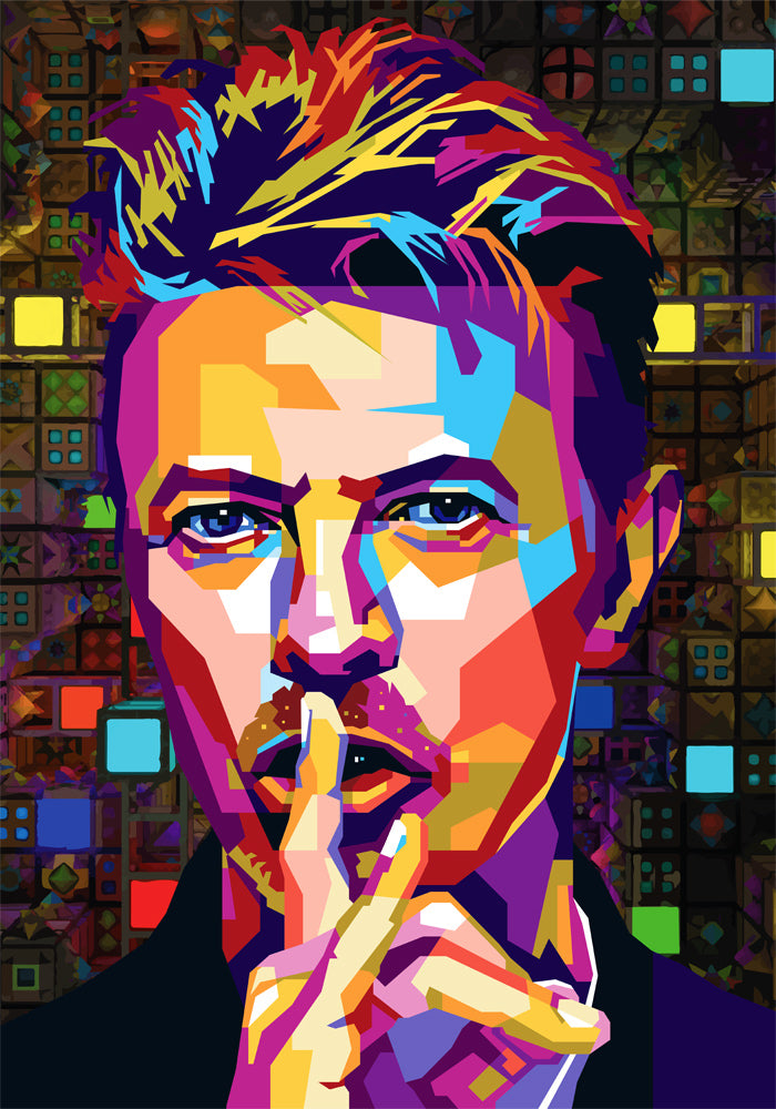 Torbjørn Endrerud "David Bowie" tendert, kunst i gave, kunsttrykk, popart, Fineart, Tendert