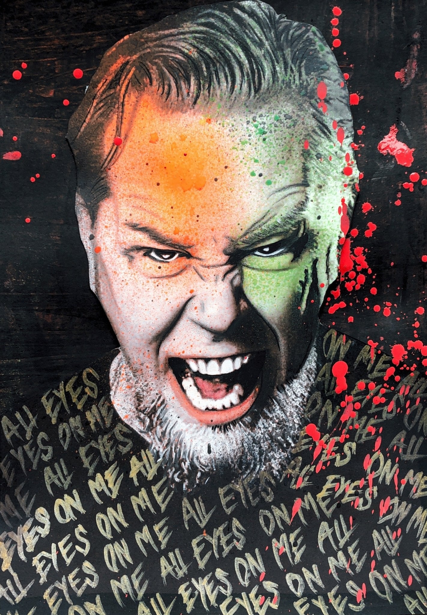 Bilde av Fru Bugge "All eyes on me "James Hetfield" laget av Fru Bugge, popart kunst fra Galleri2b