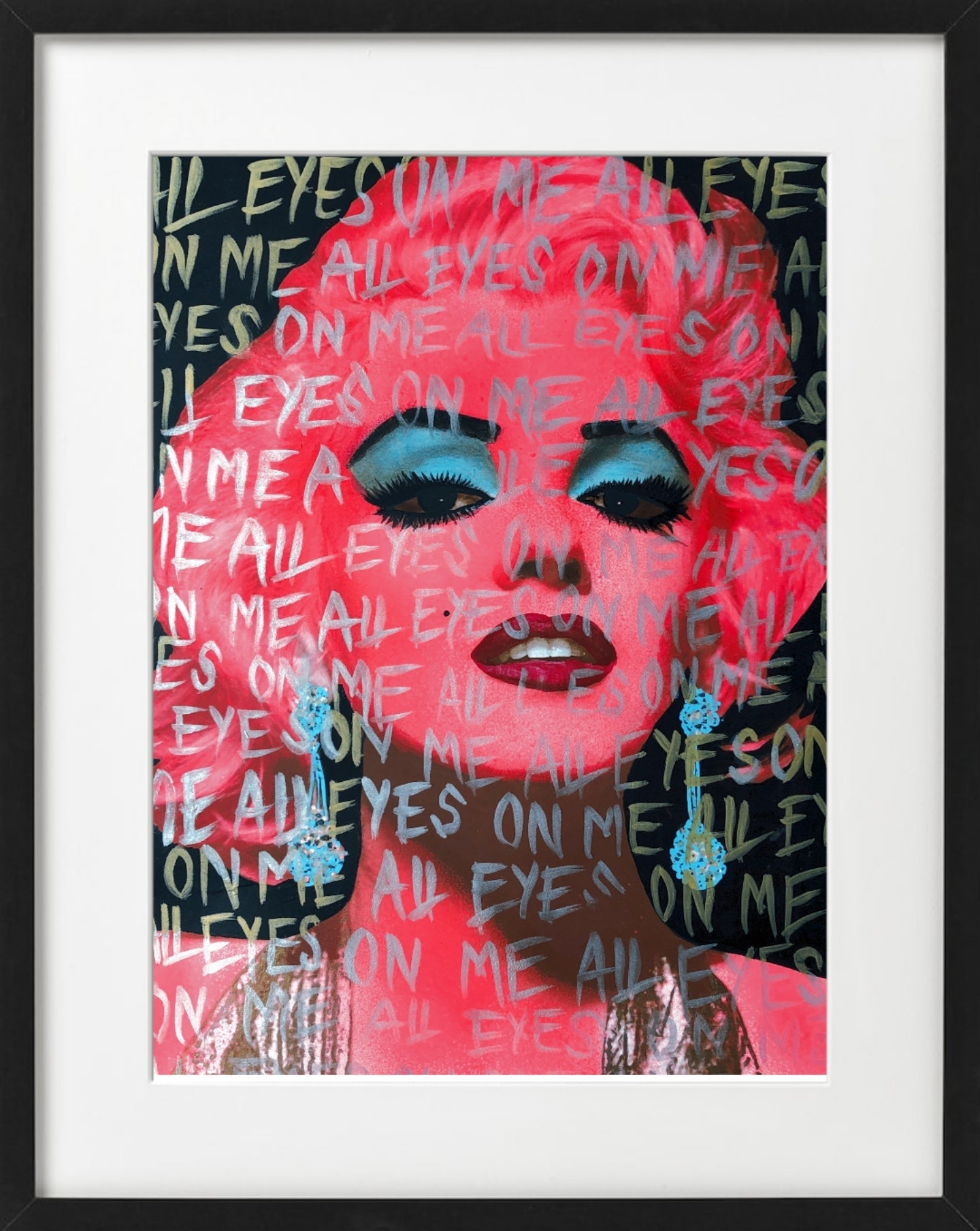 Bilde av Fru Bugge "All eyes on me " Marilyn laget av Fru Bugge, popart kunst fra Galleri2b