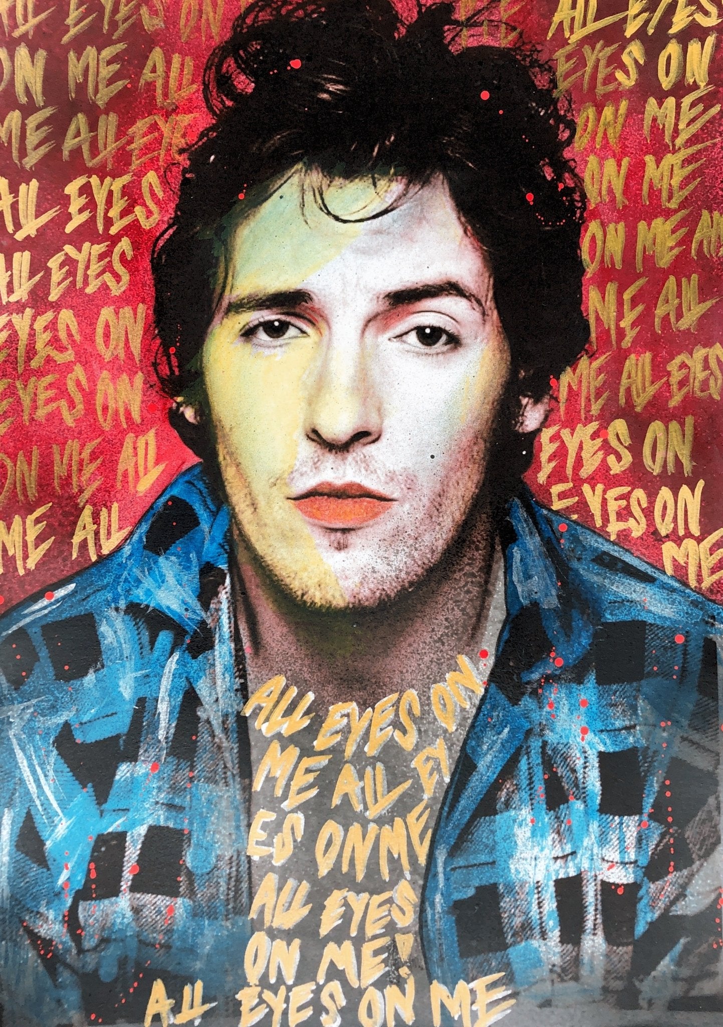 Bilde av Fru Bugge "Bruce Springsteen" laget av Fru Bugge, popart kunst fra Galleri2b