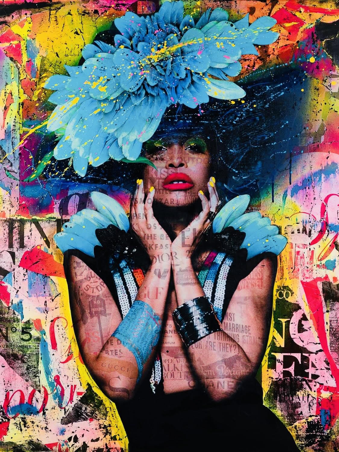 Bilde av Fru Bugge "Erykah" laget av Fru Bugge, popart kunst fra Galleri2b