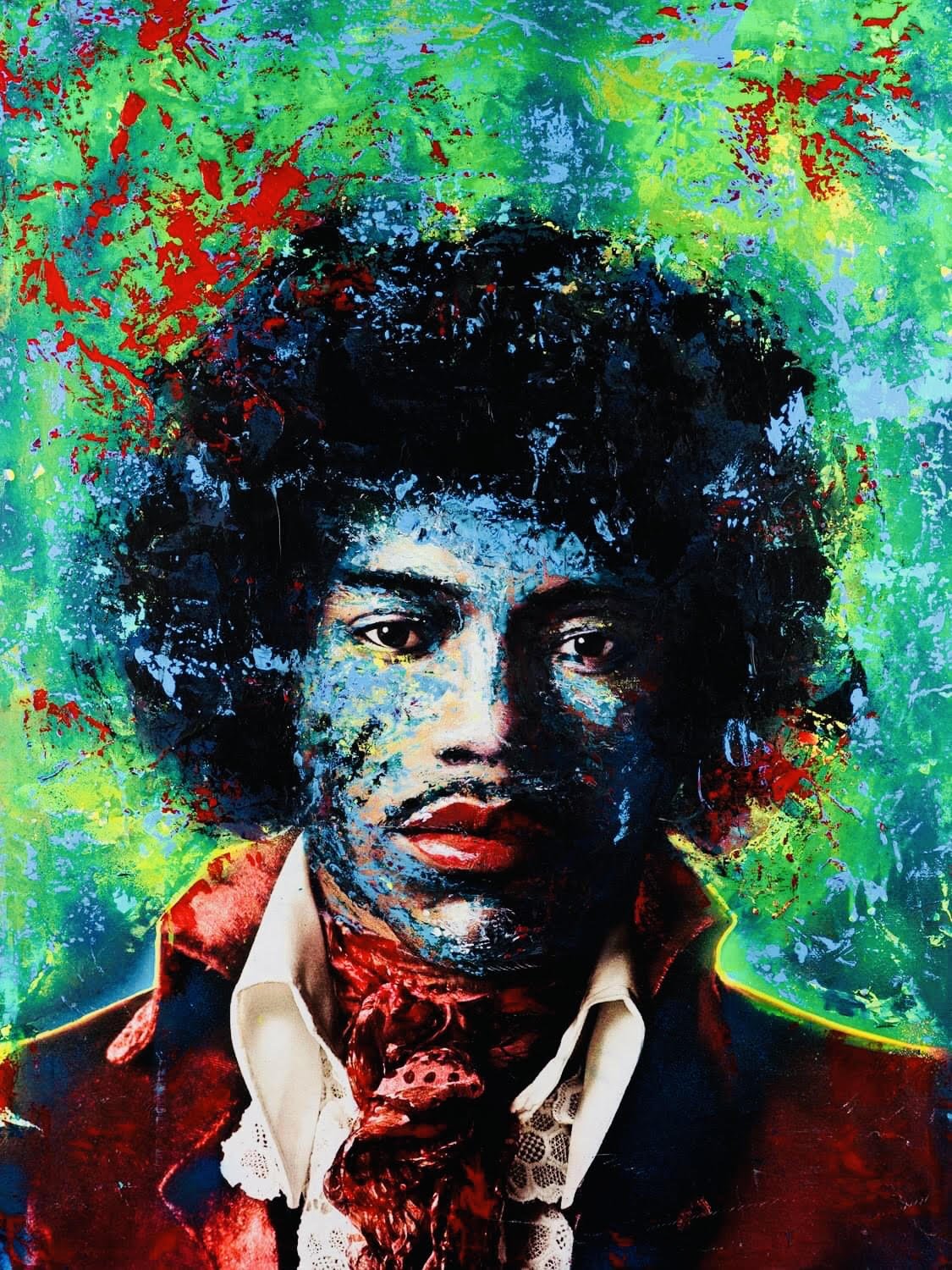 Bilde av Fru Bugge "Hendrix" laget av Fru Bugge, popart kunst fra Galleri2b