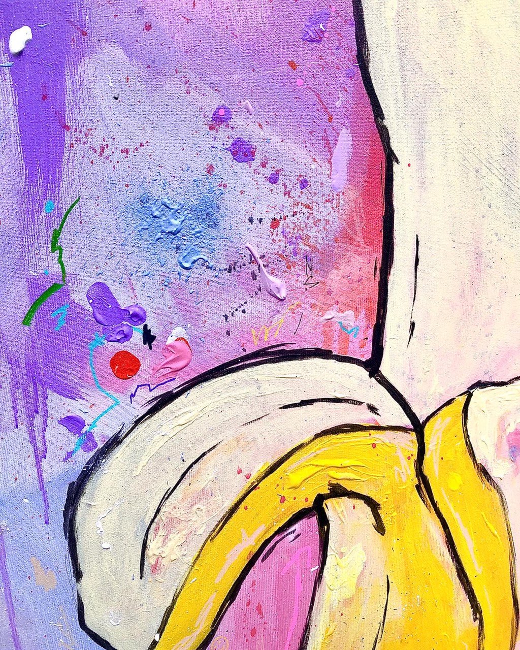 Bilde av Julia Flak "Banana Baby " laget av Julia Flak, popart kunst fra Galleri2b