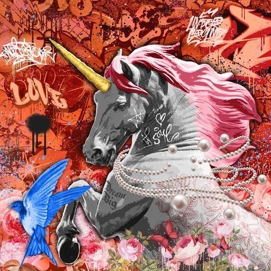 Bilde av Rino Larsen "Fantasia" laget av Rino Larsen, popart kunst fra Galleri2b