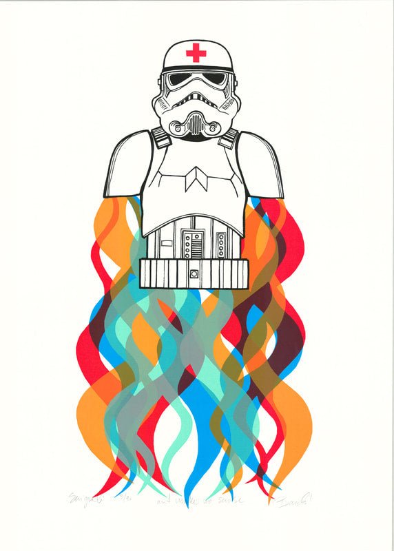 Bilde av Ronny Bank "Art makes nos ense" laget av Ronny Bank, popart kunst fra Galleri2b