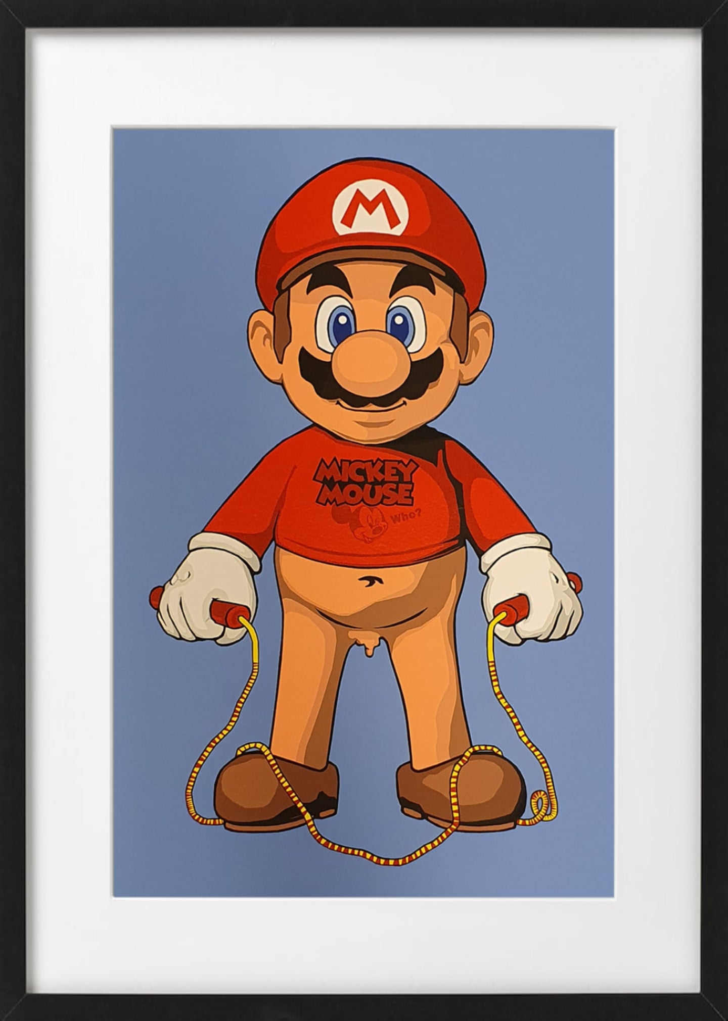 Bilde av Ronny Bank "Hoppe hoppetau?" laget av Ronny Bank, popart kunst fra Galleri2b