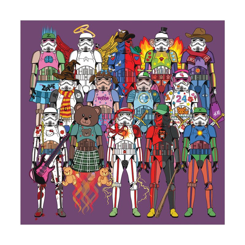 Bilde av Ronny Bank "TrooperLove 1" laget av Ronny Bank, popart kunst fra Galleri2b