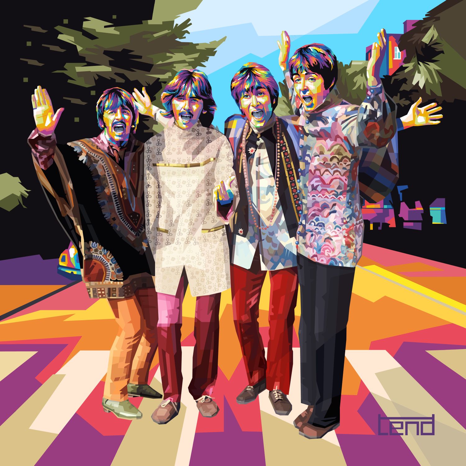 Bilde av Torbjørn Endrerud "Fab Four" laget av Torbjørn Endrerud, popart kunst fra Galleri2b