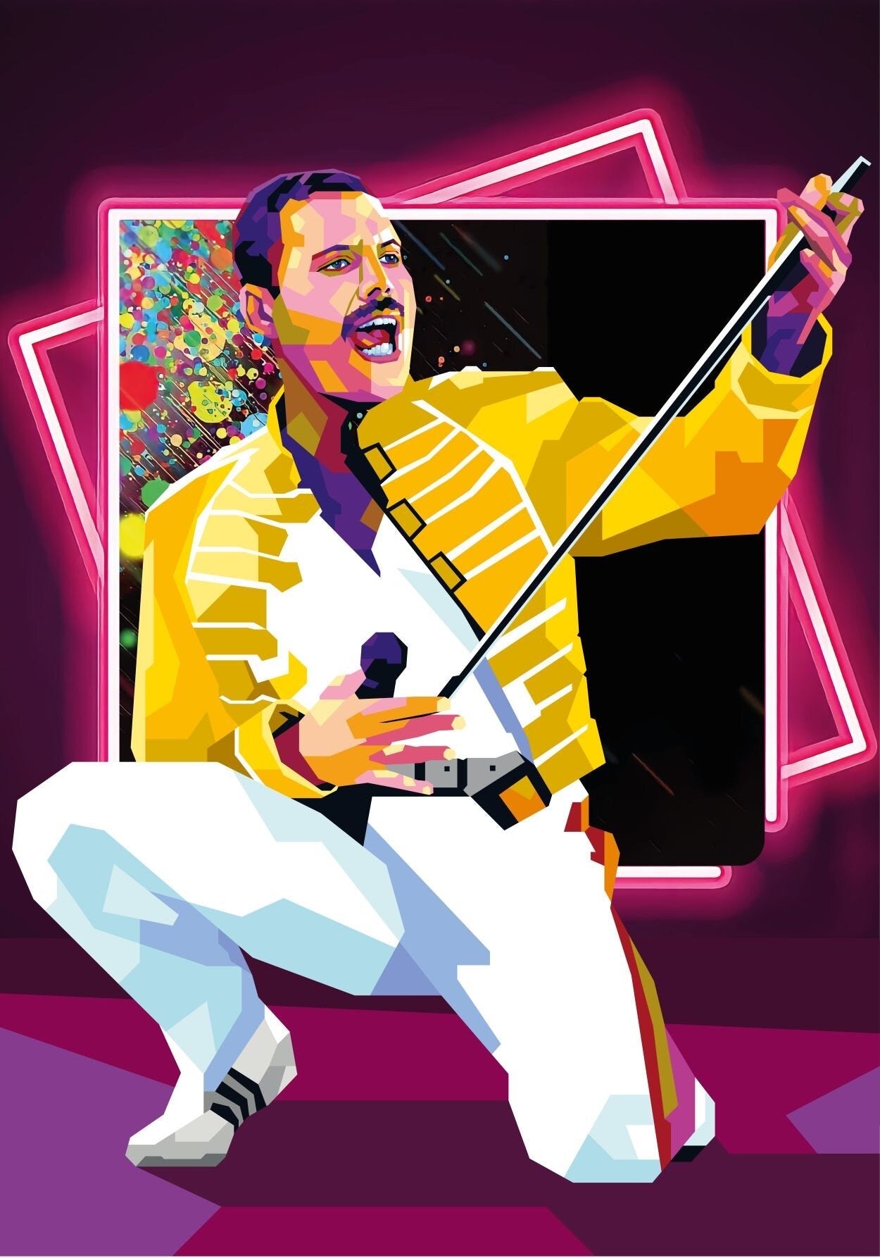 Bilde av Torbjørn Endrerud "Freddie Mercury" laget av Torbjørn Endrerud, popart kunst fra Galleri2b