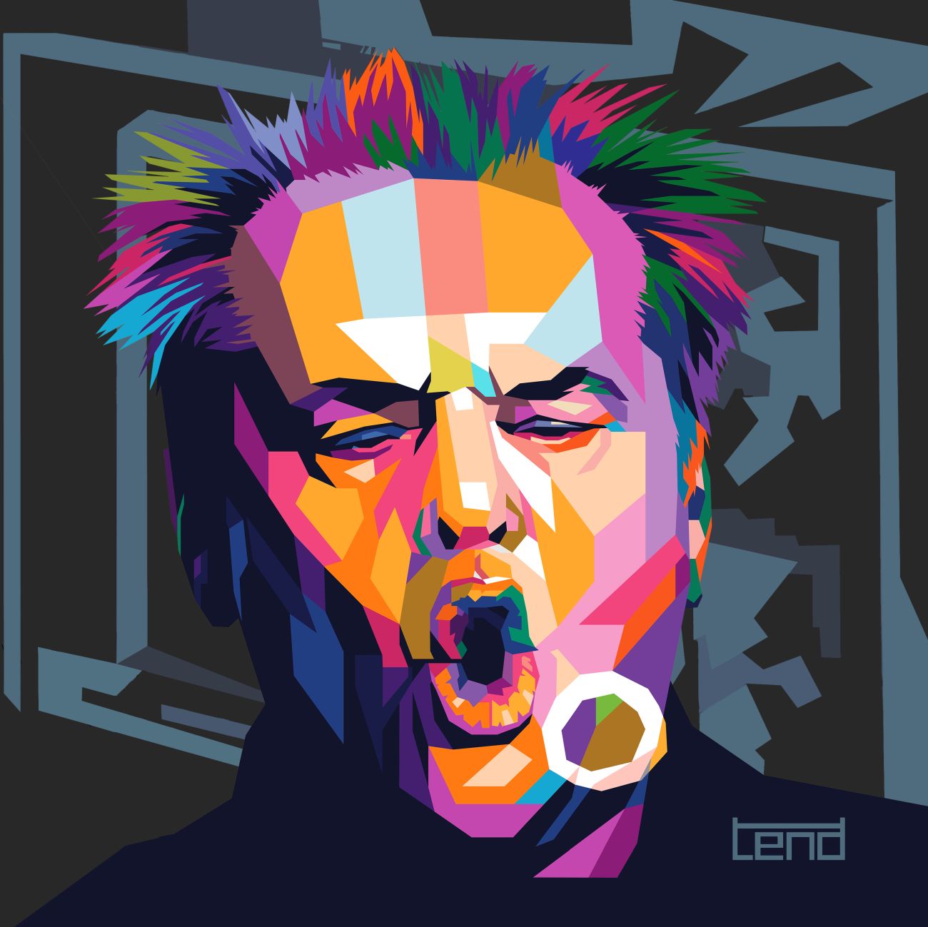 Bilde av Torbjørn Endrerud "Jack Nicholson" laget av Torbjørn Endrerud, popart kunst fra Galleri2b