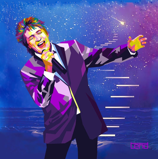 Bilde av Torbjørn Endrerud " Rod Stewart" laget av Torbjørn Endrerud, popart kunst fra Galleri2b