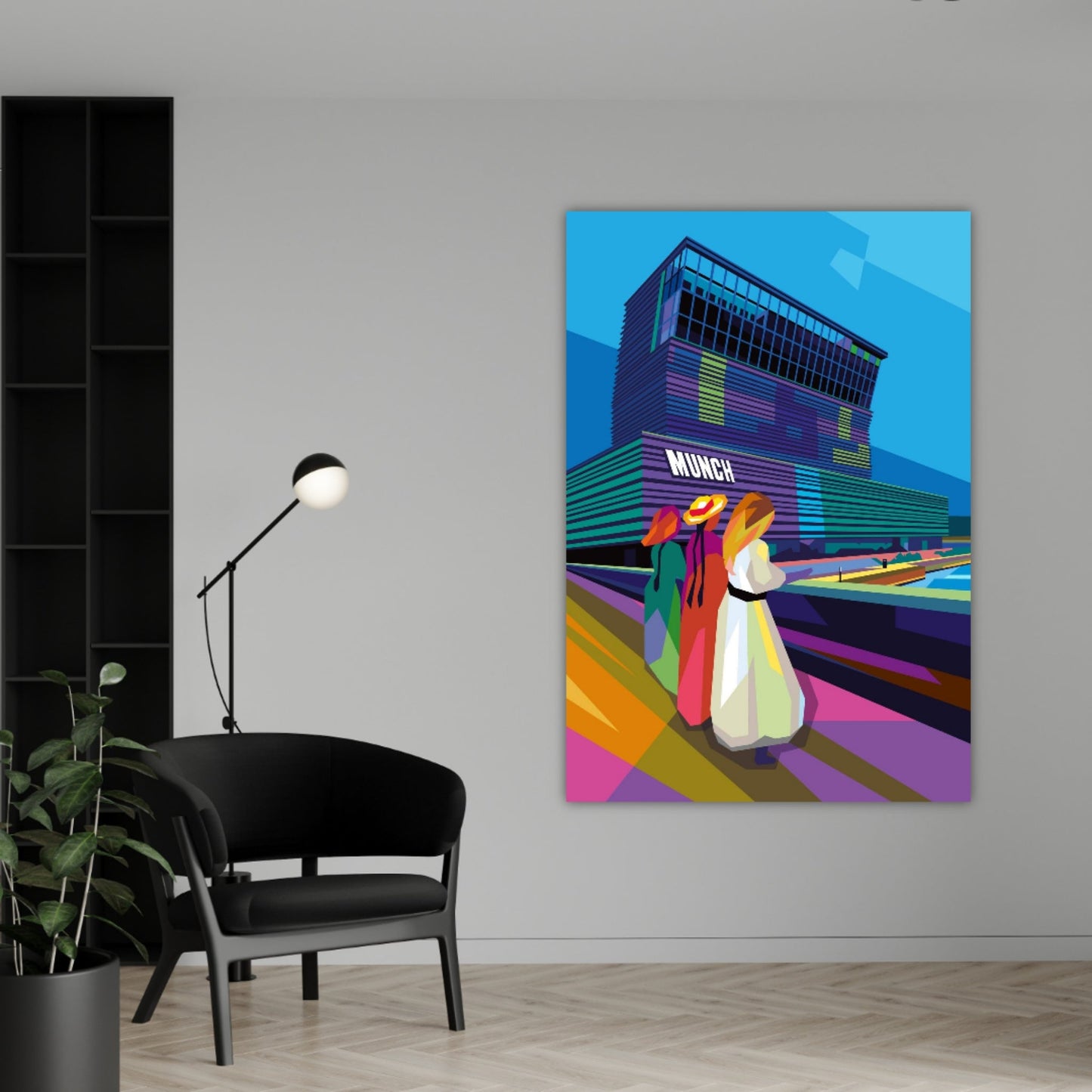 Bilde av Torbjørn Endrerud "The Girls On The Bridge" laget av Torbjørn Endrerud, popart kunst fra Galleri2b