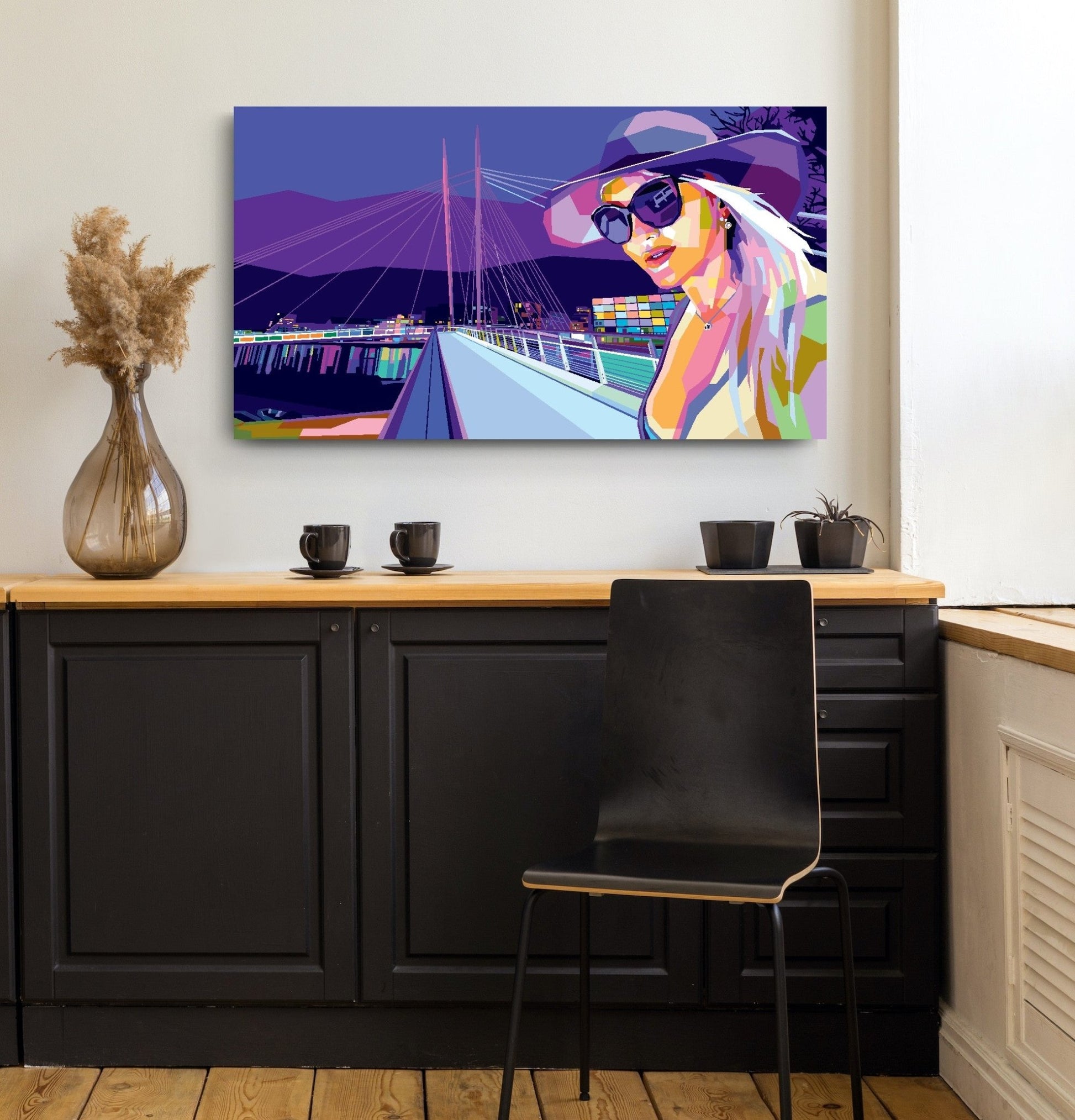 Bilde av Torbjørn Endrerud "When I Get Home" Ypsilon broen laget av Torbjørn Endrerud, popart kunst fra Galleri2b