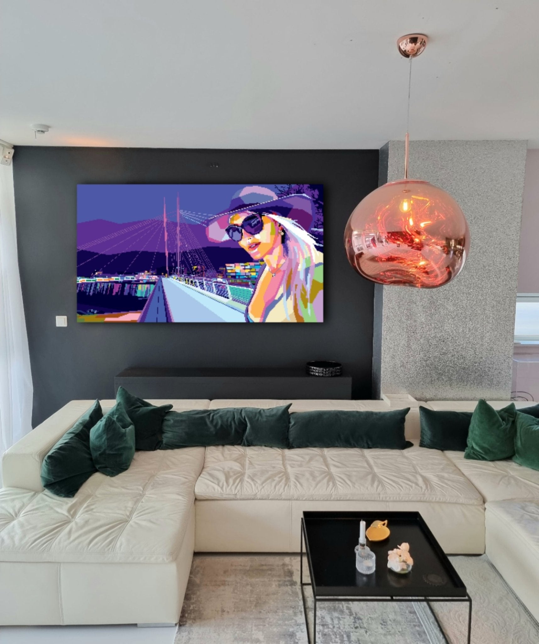 Bilde av Torbjørn Endrerud "When I Get Home" Ypsilon broen laget av Torbjørn Endrerud, popart kunst fra Galleri2b