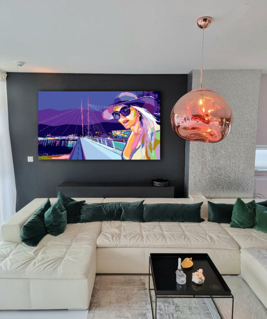 Bilde av Torbjørn Endrerud "When I Get Home" Ypsilon broen laget av Torbjørn Endrerud, popart kunst fra Galleri2b